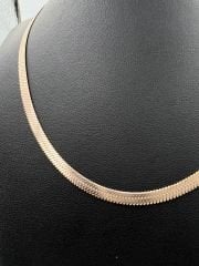 Çelik Kolye İtalyan Zinciri Model Rose Renk 45 cm