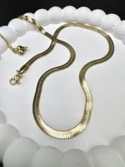 Çelik Kolye İtalyan Zinciri Model Gold Renk 60 cm