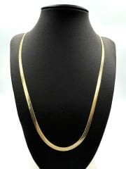 Çelik Kolye İtalyan Zinciri Model Gold Renk 60 cm