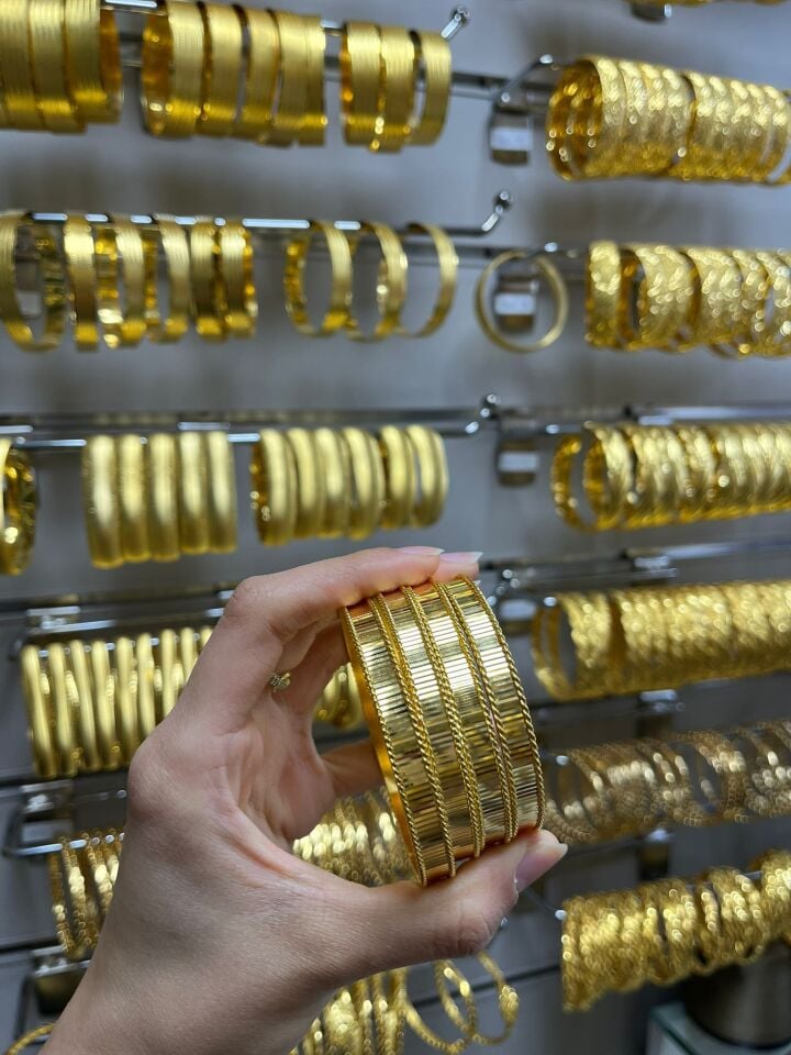 22K ALTIN KAPLAMA KALIN  AYNALI SAZAN AJDA
