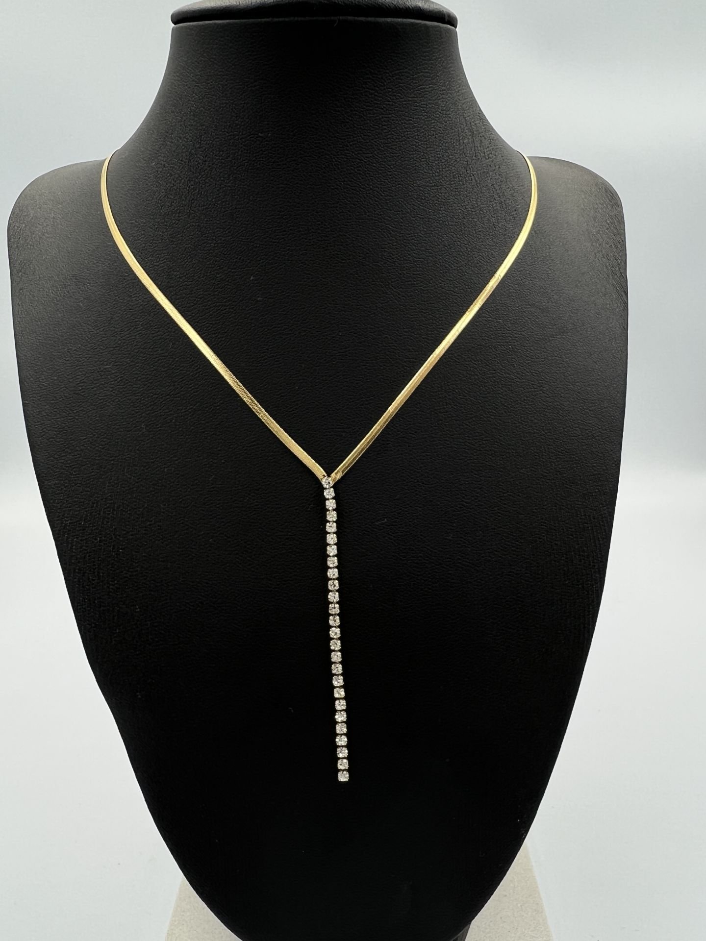 Çelik Kolye Su Yolu Uzantılı Model Gold Renk