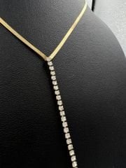 Çelik Kolye Su Yolu Uzantılı Model Gold Renk