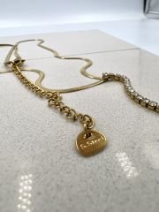 Çelik Kolye Su Yolu Uzantılı Model Gold Renk
