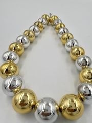 Çelik Kolye Tamtur Model Gold-Gümüş Karışık Renk