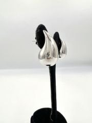 Çelik Küpe Bttg Model Küçük Boy Gümüş Renk 2 cm