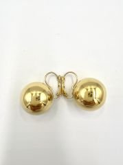 Çelik Küpe Tam Kapanan Top Küpe Gold Renk