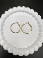 Çelik Halka Küpe Kibrit Model Gold Renk 3 cm