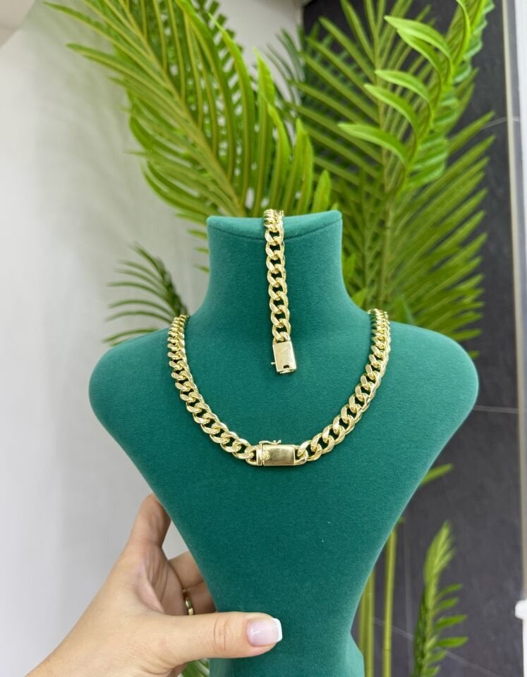 Gurmet Kalın Taşsız Model Bileklik ve Kolye Set