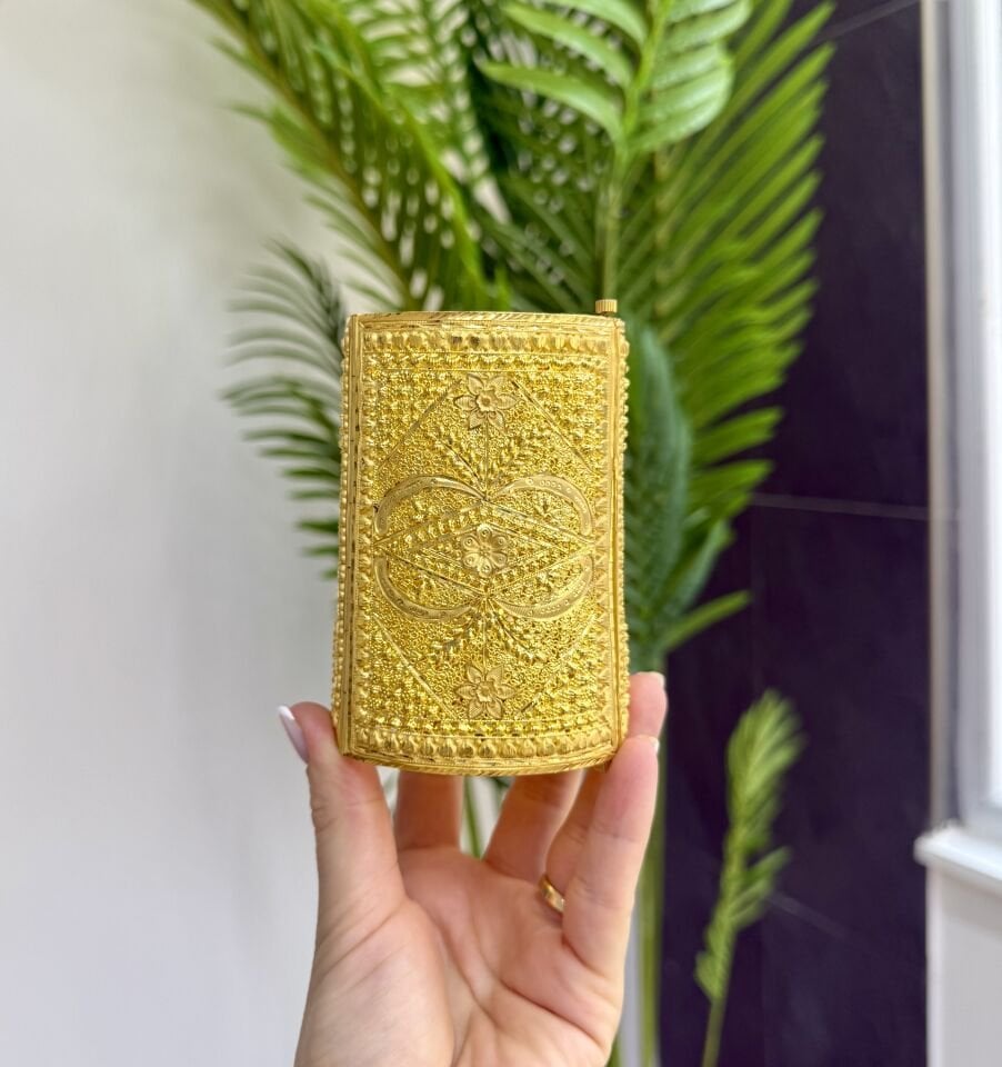22K ALTIN KAPLAMA BORU KELEPÇE 11 CM