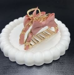 Mandal Toka Kurdela Detaylı Metal Pembe Renk