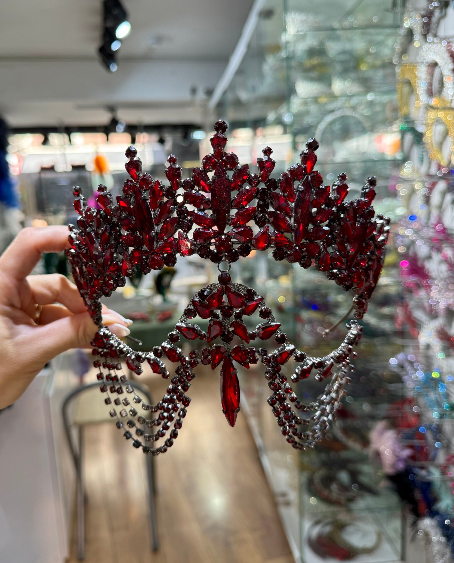 Gelin Tacı Alınlıklı Model Bordo Renk