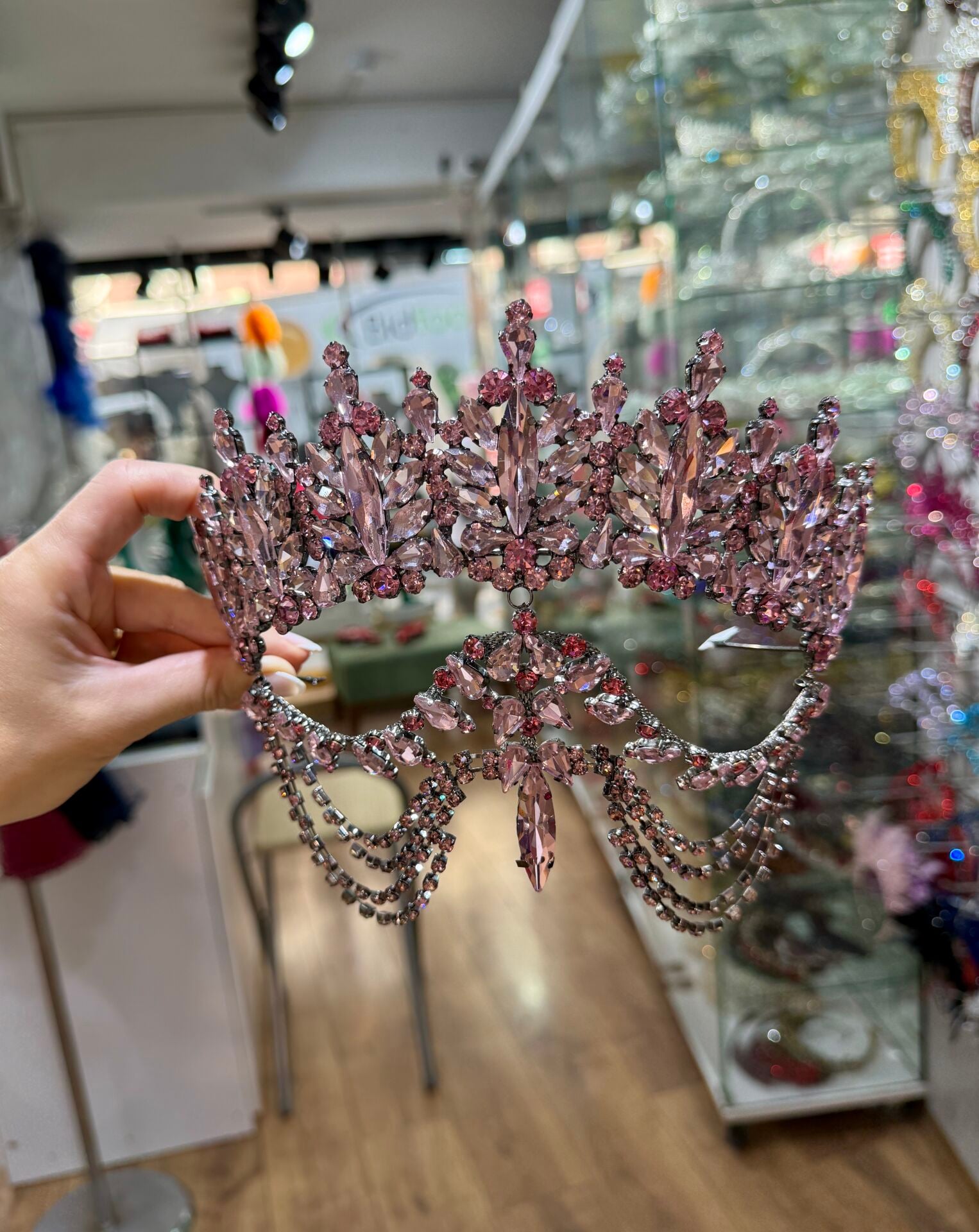 Gelin Tacı Alınlıklı Model  Pembe  Renk