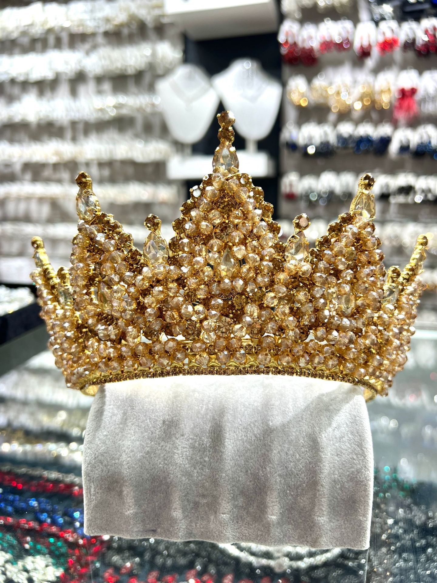 Gelin Tacı Kaftan Model Gold Renk