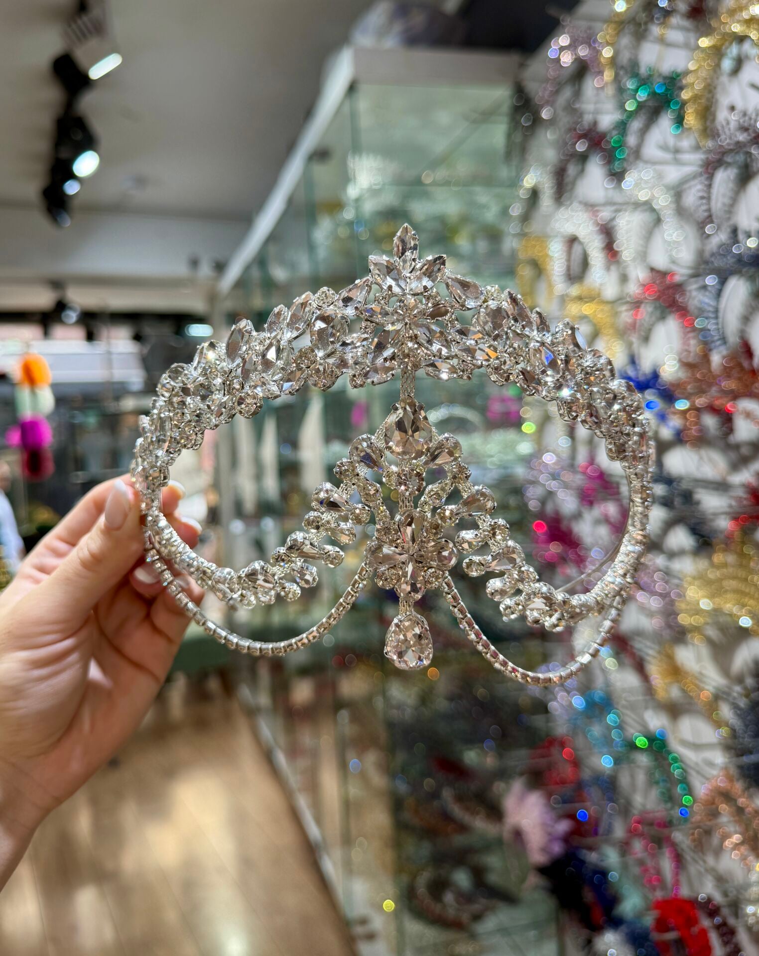 Gelin Tacı Alınlıklı Model  Gümüş  Renk