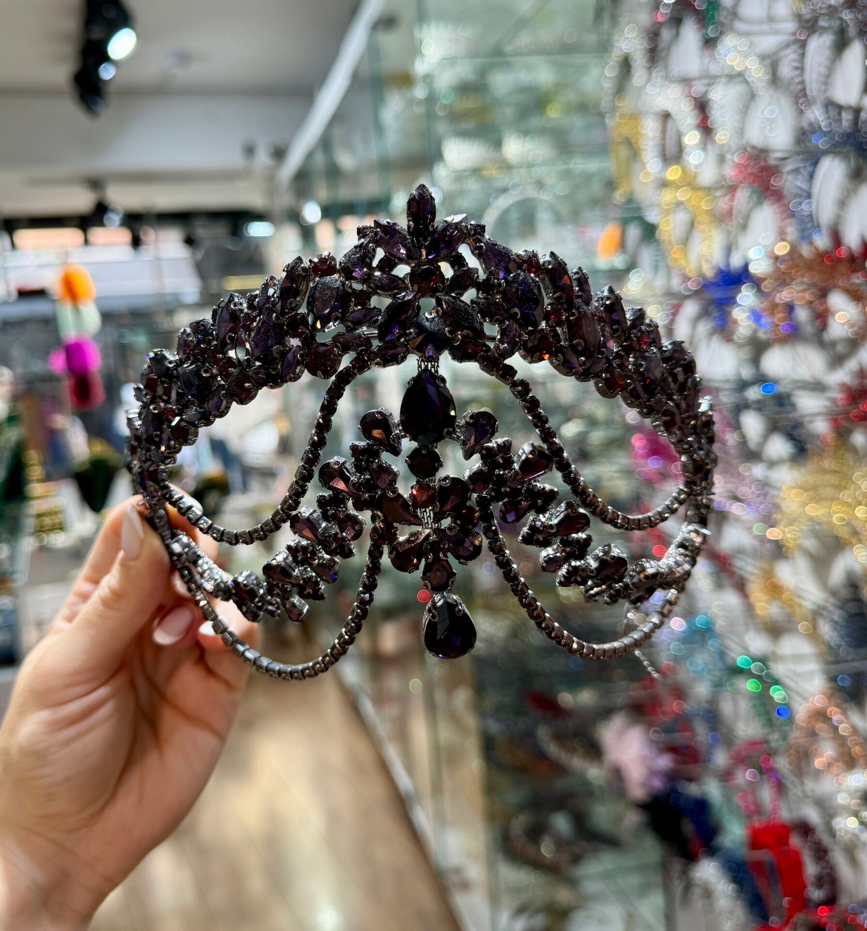 Gelin Tacı Alınlıklı Model  Mor  Renk