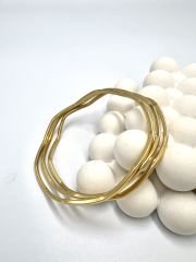 Çelik Ajda Bilezik Zikzak Model  60 cm Gold Renk