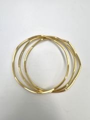 Çelik Ajda Bilezik Zikzak Model  60 cm Gold Renk