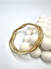 Çelik Ajda Bilezik Zikzak Model  65 mm Gold Renk