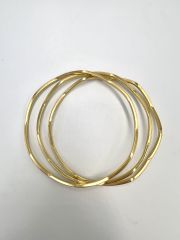 Çelik Ajda Bilezik Zikzak Model  65 mm Gold Renk