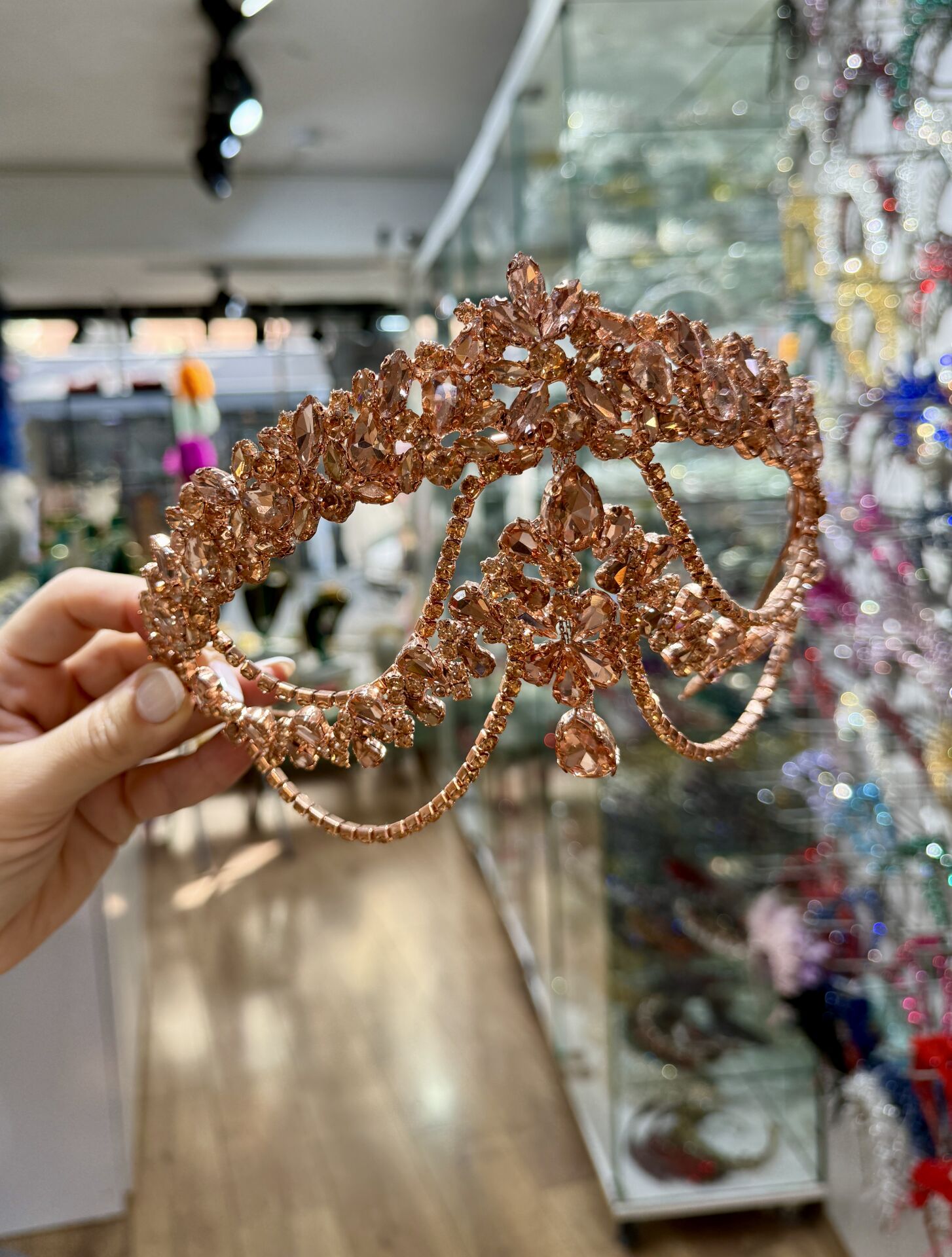 Gelin Tacı Alınlıklı Model  Rose  Renk