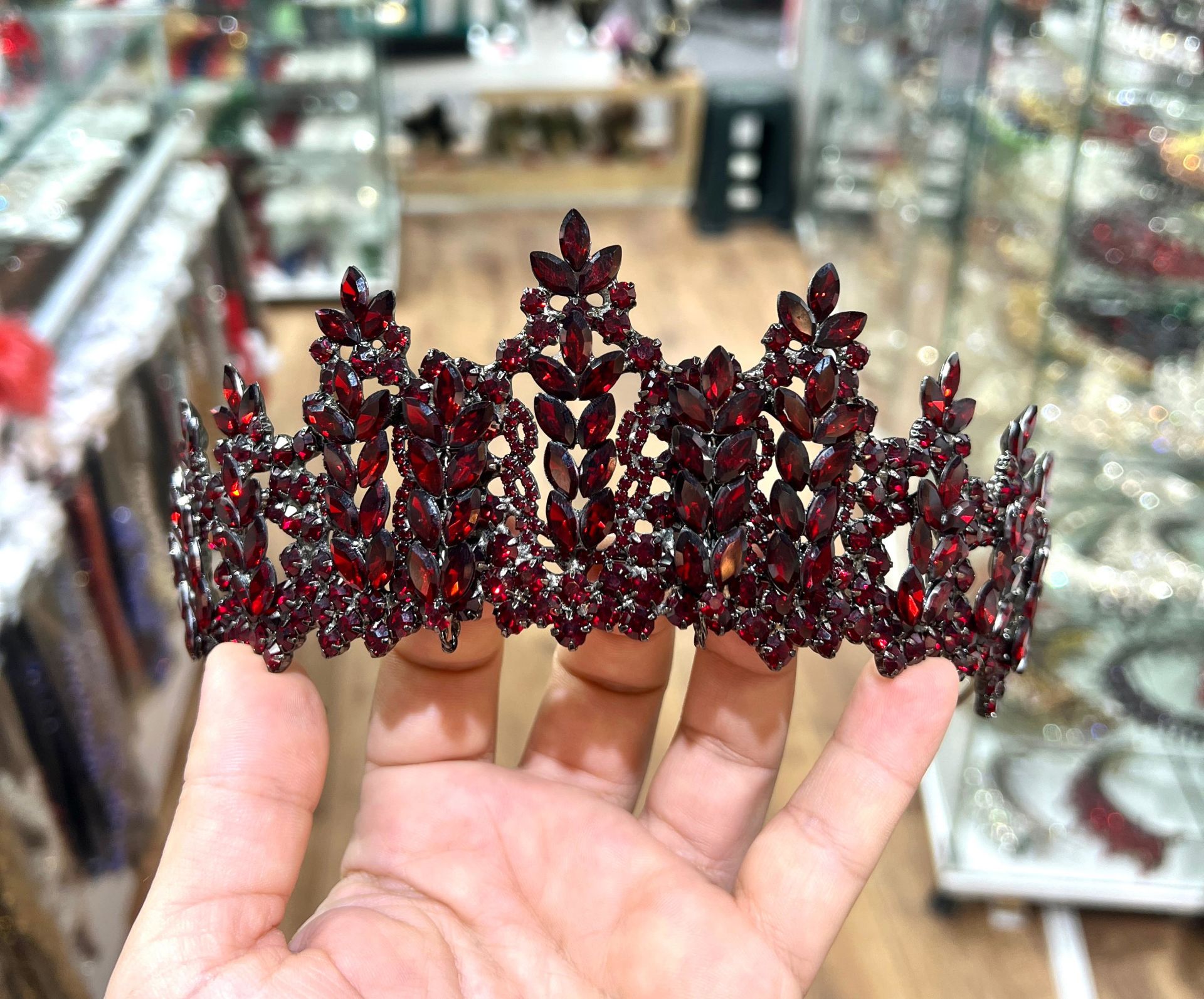 Gelin Tacı Frezya Model Bordo Renk