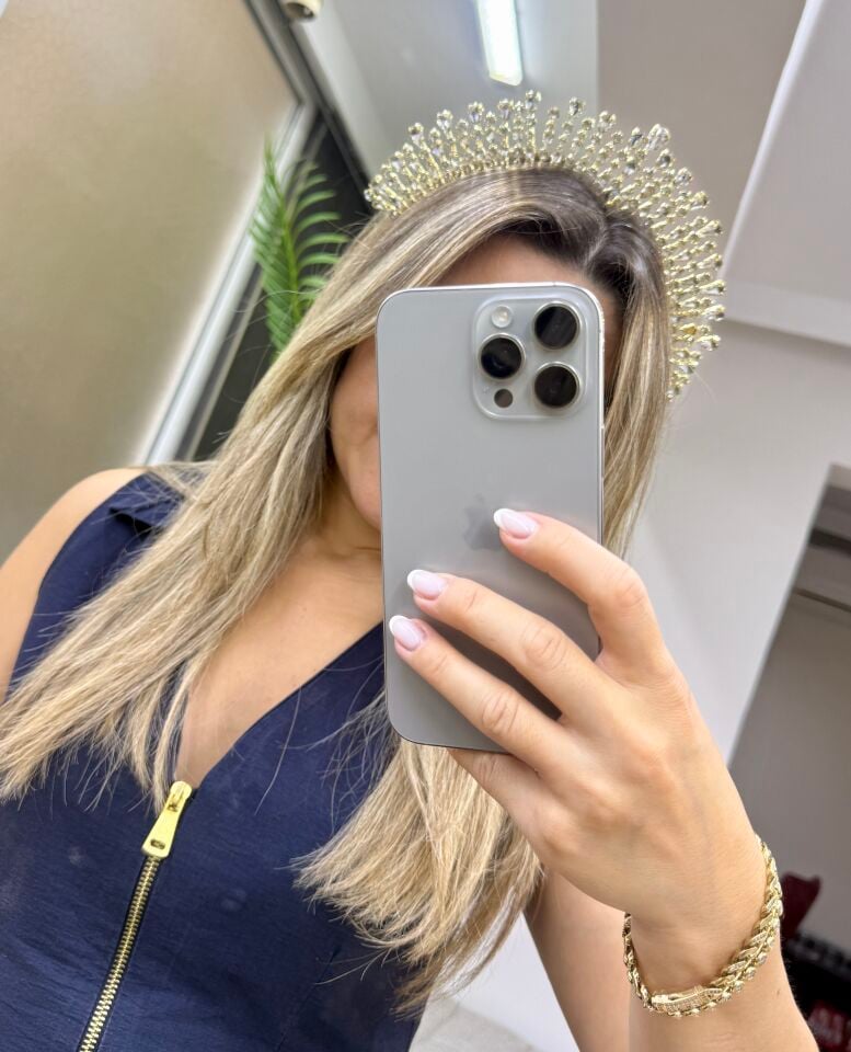 After Taç Dik Damla Model Gold/Beyaz Renk