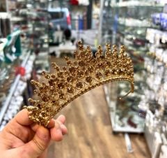 Gelin Tacı Papatya Model Gold Renk