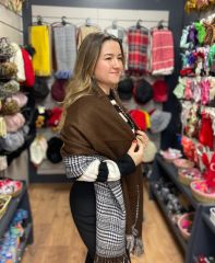 Çift Yönlü Şal Acı Kahve