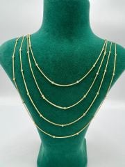 Çelik Kolye Dorika Model Gold Renk