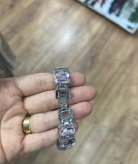 Swarowski Taşlı  Saat Pembe Renk