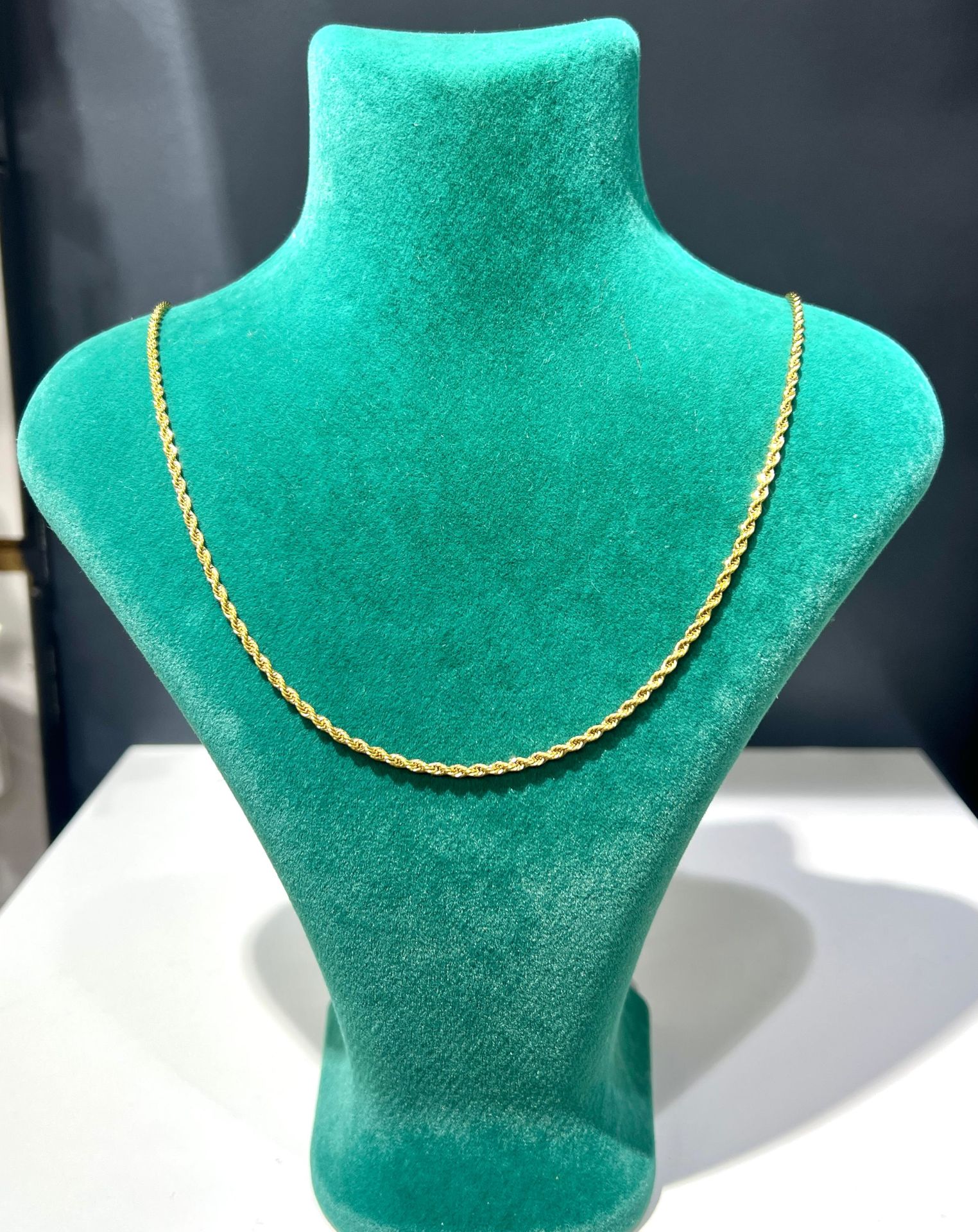 Çelik Kolye Burgu Model İnce Boy 2 mm Gold Renk