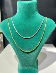 Çelik Kolye Burgu Model İnce Boy 2 mm Gümüş Renk