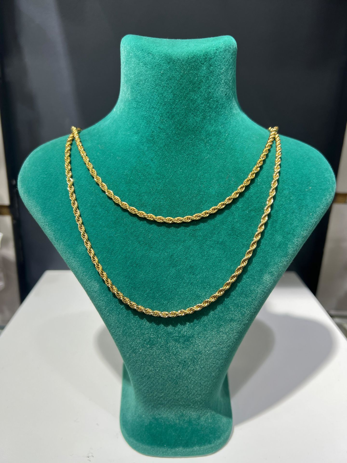 Çelik Kolye Burgu Model Orta Boy 4 mm Gold Renk