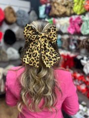 Fiyonk Toka Leopar Desen Sarı-Siyah