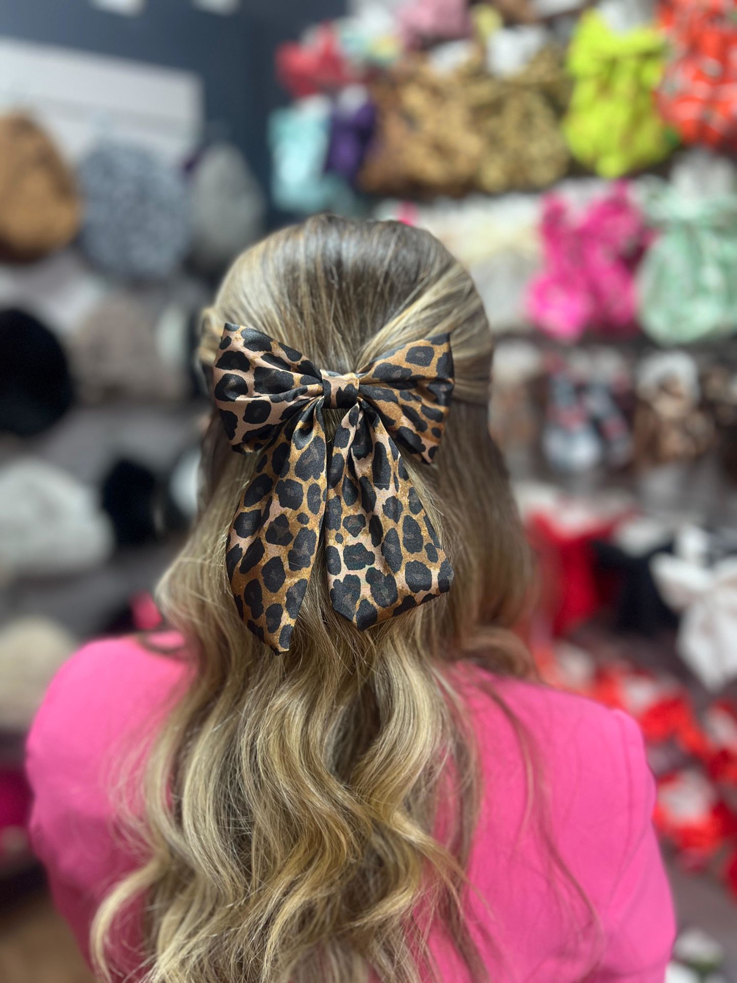 Fiyonk Toka Leopar Model Saten Kahve-Siyah