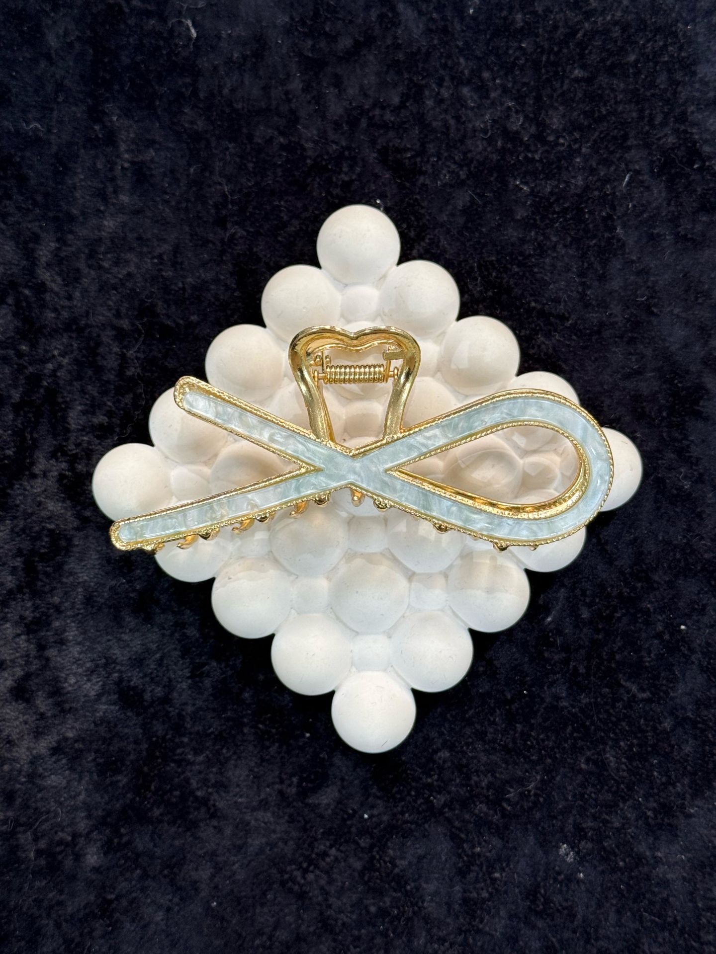 Kemik Mandal Toka Yarım Sonsuz Şekilli Buz Mavisi Renkli