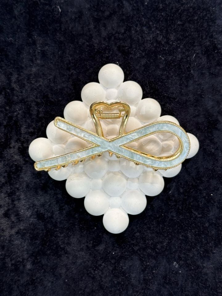 Kemik Mandal Toka Yarım Sonsuz Şekilli Buz Mavisi Renkli