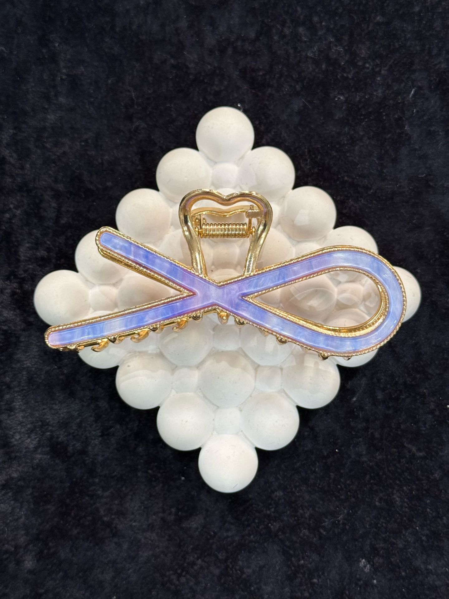 Kemik Mandal Toka Yarım Sonsuz Şekilli Mor Mavi Renkli