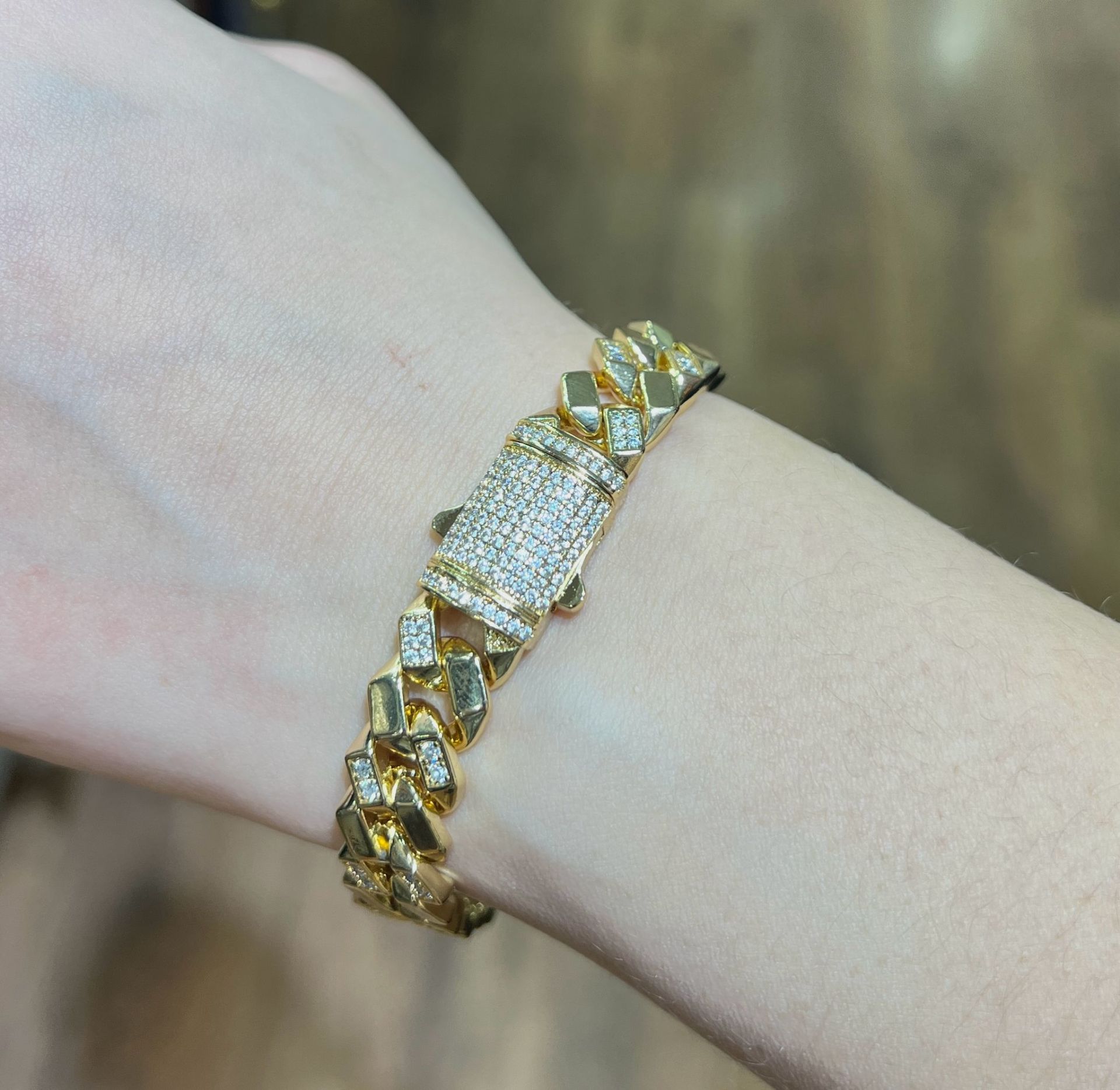 VIP Özel Seri Bileklik Gurmet Serisi Taşlı 14K Gold Renk (XUPING)