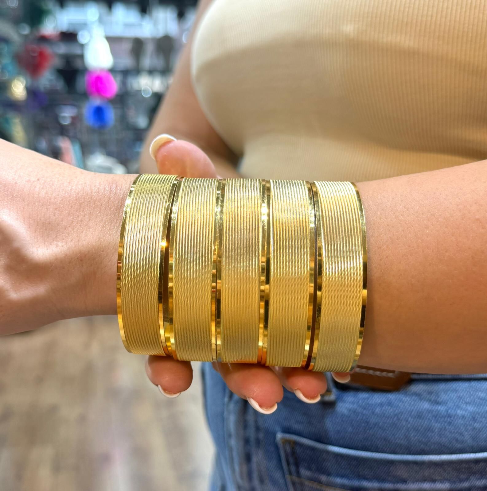 22K ALTIN KAPLAMA TRABZON HASIR BİLEZİK 1,5 CM