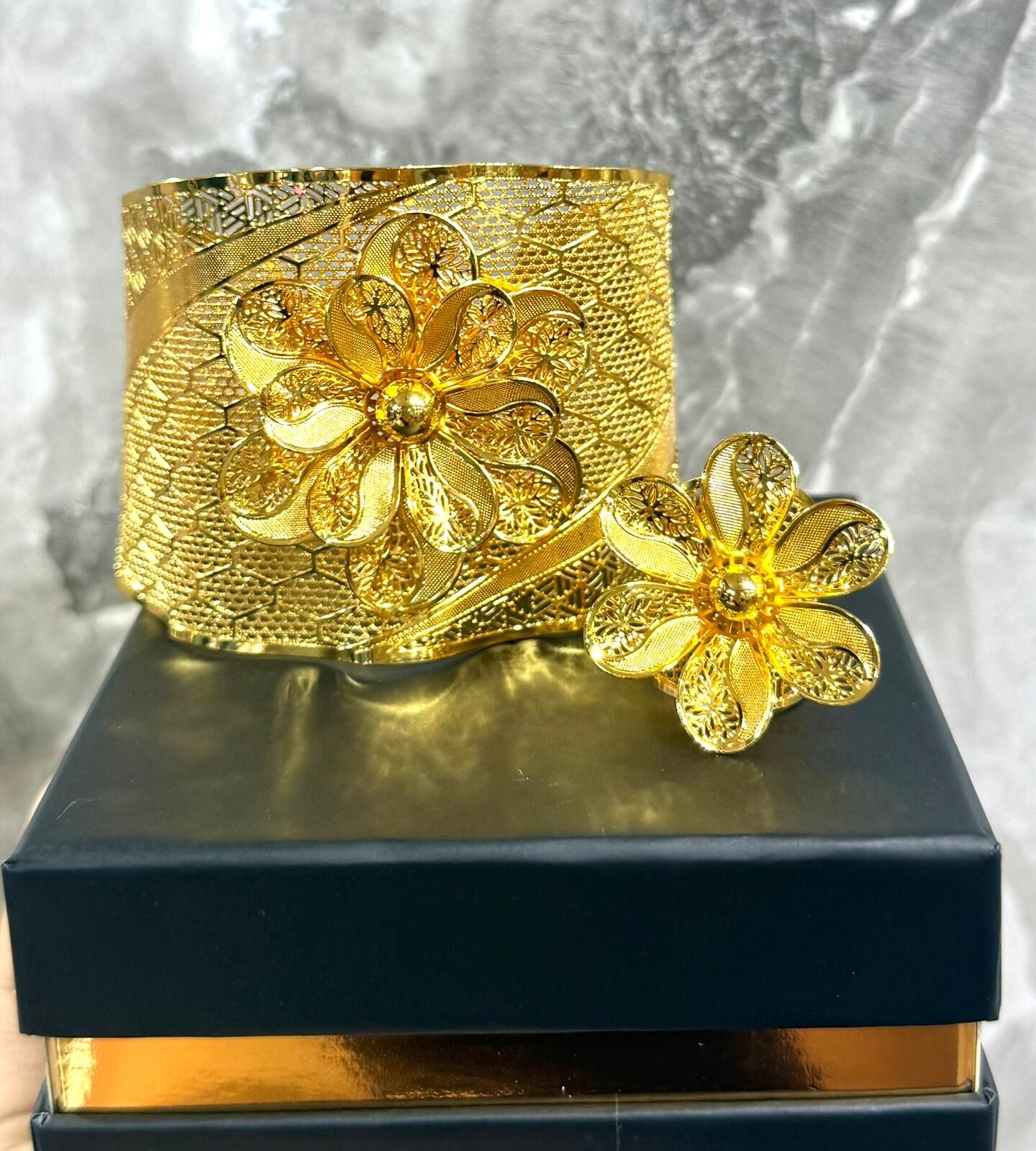 22K ALTIN KAPLAMA TÜL KELEPÇE 5 CM