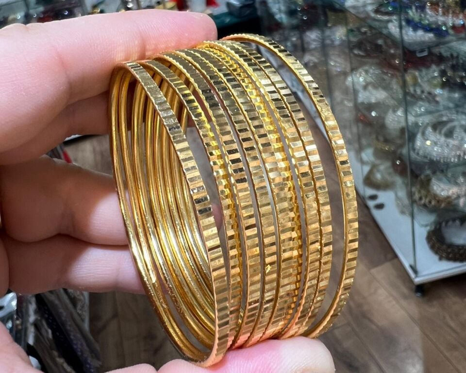 22K ALTIN KAPLAMA AYNALI  AJDA