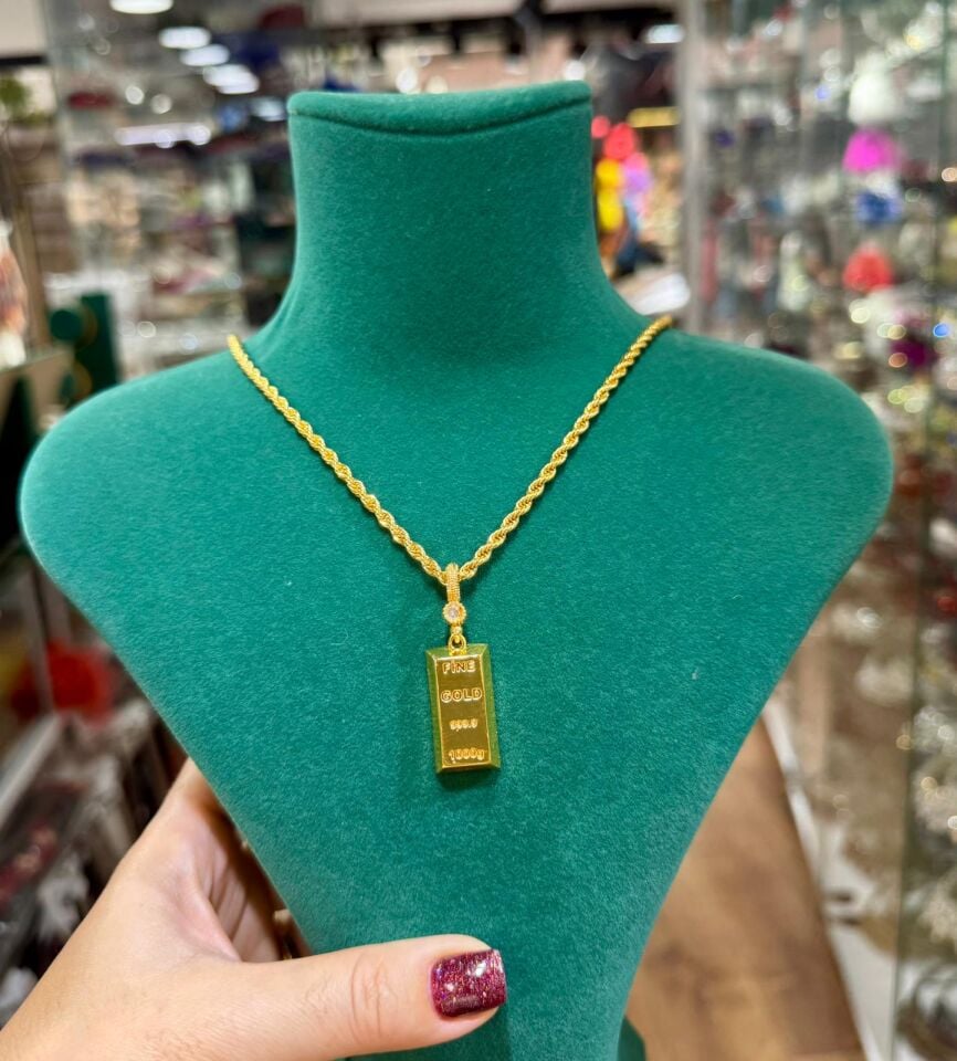 22K ALTIN KAPLAMA  KÜLÇE KOLYE