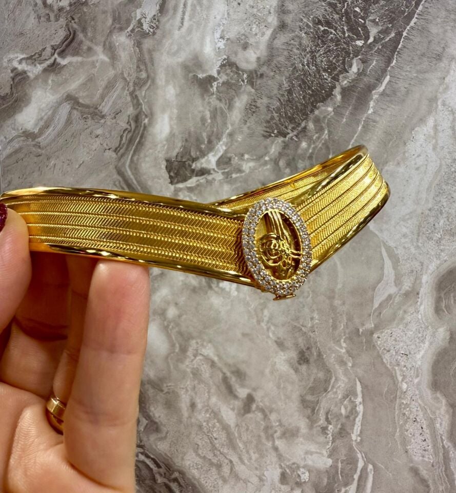 22K ALTIN KAPLAMA TRABZON HASIR KOLYE ve KÜPE TUĞRA