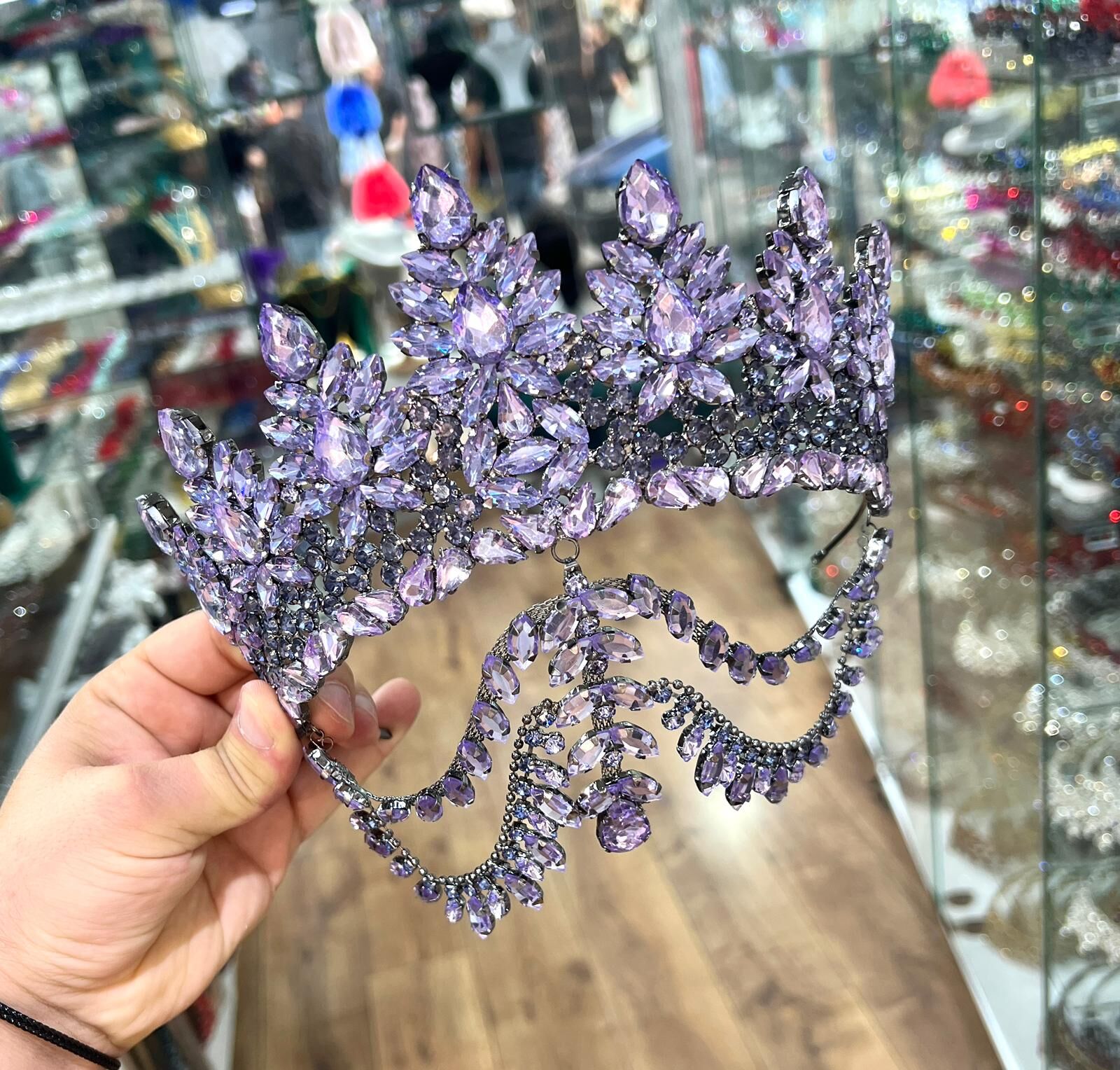 Gelin Tacı Alınlıklı Model Lila Renk