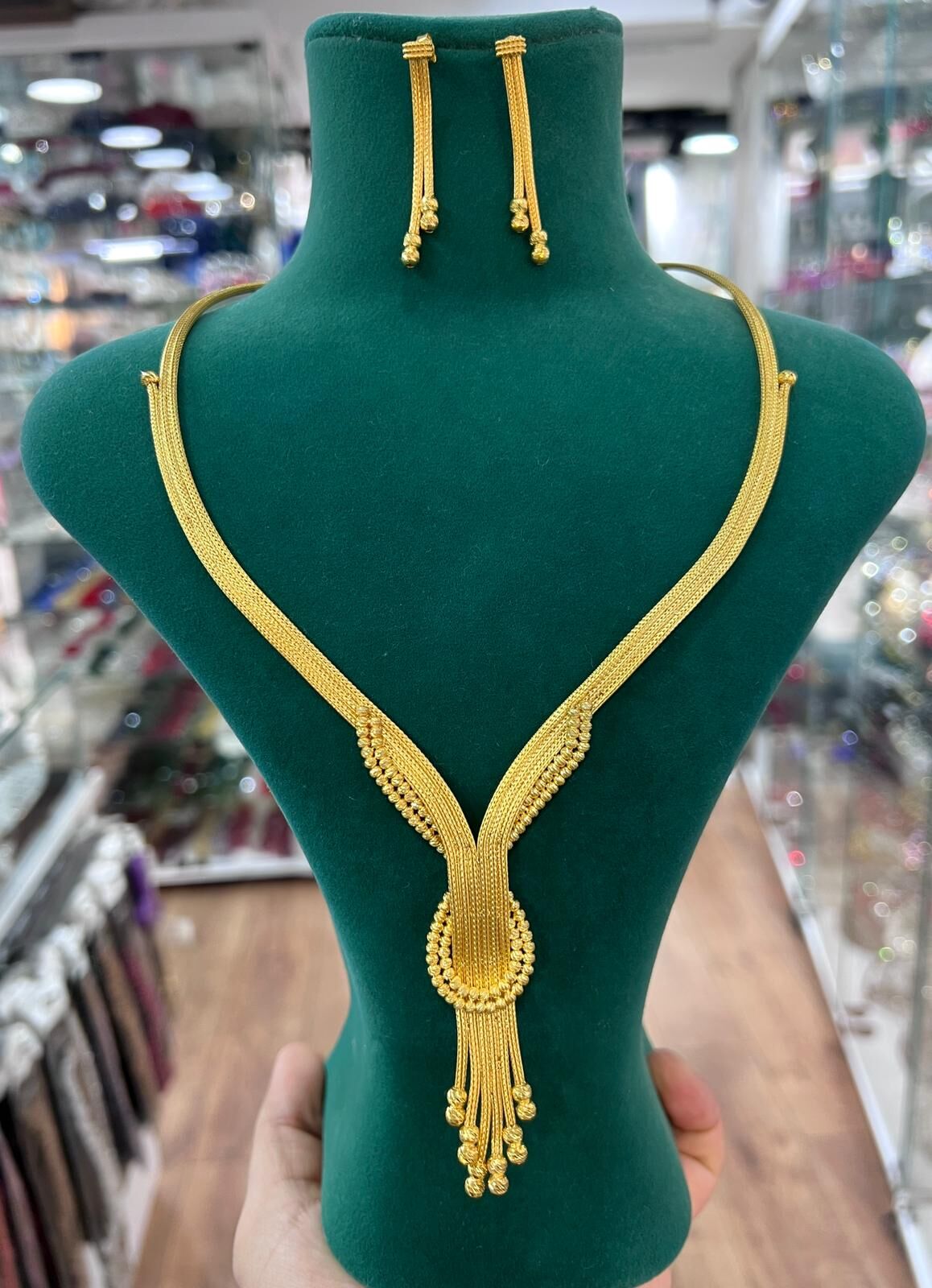 22K ALTIN KAPLAMA GÜMÜŞ TABANLI DORİKA SET