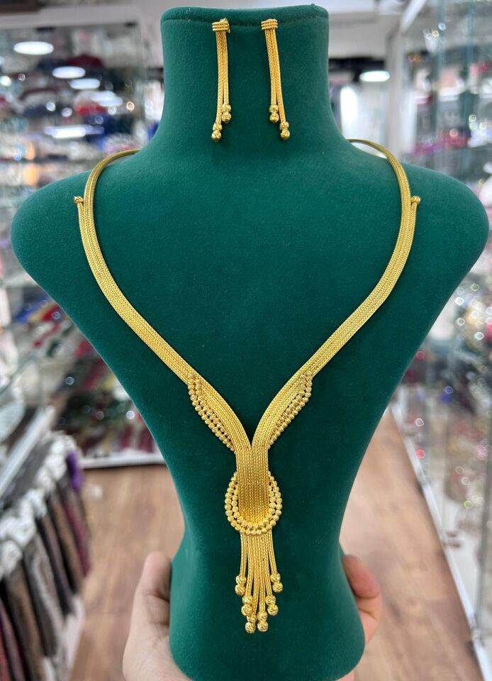 22K ALTIN KAPLAMA GÜMÜŞ TABANLI DORİKA SET