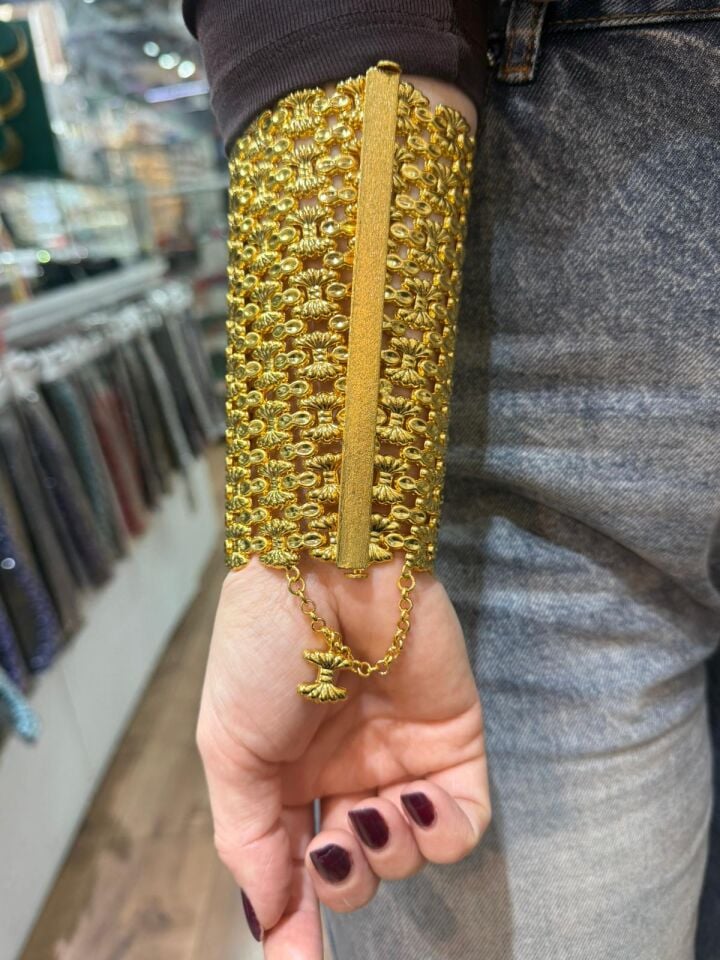 22K ALTIN KAPLAMA BURSA KIRMA KELEPÇE 8 SIRALI