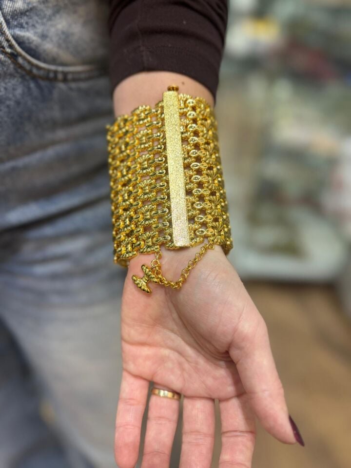 22K ALTIN KAPLAMA BURSA KIRMA KELEPÇE 6 SIRALI