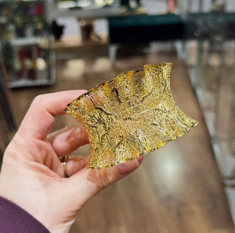 22K ALTIN KAPLAMA TÜL KELEPÇE 5 CM